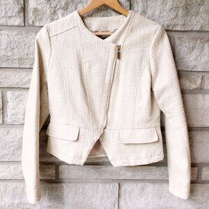 Asymmetrical Zip Champagne Fitted Jacket - Mossimo Supply Co.